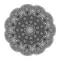 Stylish Mandala with Zebra Pattern. Vector Royalty Free Stock Photo