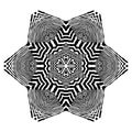 Stylish Mandala with Zebra Pattern. Vector Royalty Free Stock Photo