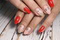 Stylish manicure nails Royalty Free Stock Photo