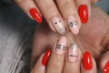 Stylish manicure nails Royalty Free Stock Photo