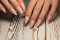 Stylish manicure nails Royalty Free Stock Photo