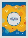 Stylish memphis retro poster design