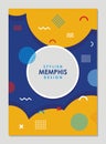 Stylish memphis retro poster design