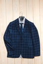 Stylish men's business blue suit Royalty Free Stock Photo