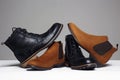 Stylish men`s shoes. men fashion still life Royalty Free Stock Photo