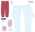 Stylish men Street Style Pants sport pants sewing pattern