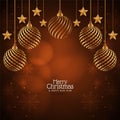 Stylish Merry Christmas decorative background