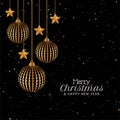 Stylish Merry Christmas decorative background