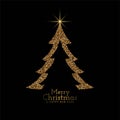 Stylish Merry Christmas decorative background