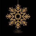 Stylish Merry Christmas decorative background