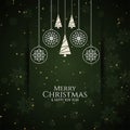 Stylish Merry Christmas greeting background