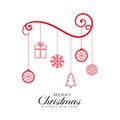 Stylish merry christmas greeting design background