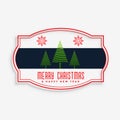 Stylish merry christmas label design Royalty Free Stock Photo