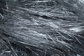 Stylish metallic silver tinsel threads also called lametta