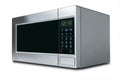 Stylish microwave oven on white background Royalty Free Stock Photo