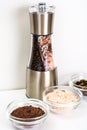 Stylish mill for coarse salt and pepper Royalty Free Stock Photo