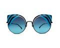 Stylish and modern blue sun glasses