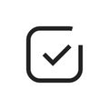 A Stylish Modern Checkmark Icon Effectively Represents Approval Symbolism in Design