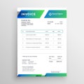 Stylish modern invoice template design Royalty Free Stock Photo