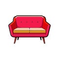 Stylish Modern Loveseat for Cozy Living Royalty Free Stock Photo