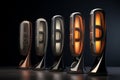 Stylish and modern tower fans with oscillation and Royalty Free Stock Photo