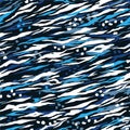 Stylish monotone blue shade trendy animal skin prints hand drawn brush color seamless pattern ,Design for fashion,fabric,web,