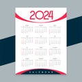 Stylish 2024 monthly planner layout a perfect office stationery