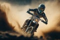 Stylish Motocross Stunt Bike in Action. Generative AI.