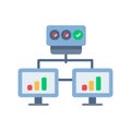 Stylish Network Traffic Monitor Icon Design