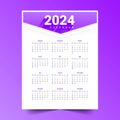 stylish 2024 new year calendar layout for organized planner
