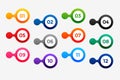 Stylish number bullet points in circular style Royalty Free Stock Photo