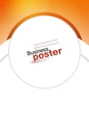 Stylish orange presentation of business poster