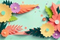 Stylish Paper-Style Spring Horizontal Sale Banner