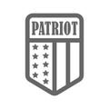 Stylish patriot badge. Vector illustration for a sticker or sticker, website or app icon