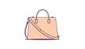 Stylish Peach Handbag Design Royalty Free Stock Photo