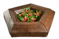Stylish pentagonal wooden flower box