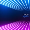 stylish perspective neon light lines in blue and purple color