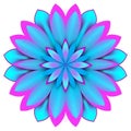 Stylish Petal-Based Abstract Emblem Design Royalty Free Stock Photo