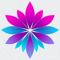 Stylish Petal-Based Abstract Emblem Design Royalty Free Stock Photo