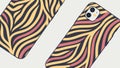 Stylish Phone Case with Abstract Zebra Stripe Pattern, vector design Generative AI Royalty Free Stock Photo