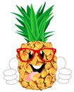 Happy and trendy pineapple