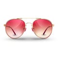 Stylish pink aviator sunglasses isolated white background. Royalty Free Stock Photo