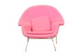 Stylish pink chair isolated