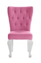 Stylish pink chair on white background Royalty Free Stock Photo