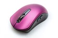 Stylish pink computer mouse on white background. Neural network AI generated Royalty Free Stock Photo