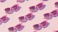 Stylish Pink Sunglasses Array on Pastel Background