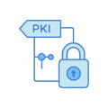 Stylish PKI Icon Royalty Free Stock Photo