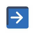 Stylish PowerShell Icon Design Royalty Free Stock Photo