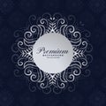 Stylish premium mandala frame floral background design