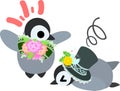 The illustration of pretty penguin baby Royalty Free Stock Photo